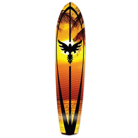 Punked Slimkick Longboard Deck - Sunset