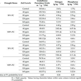 Effect Of Zno Nps On Shoot Root Length And Shoot Fresh And Dry Weight