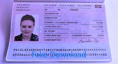 Passport Template Fake Download