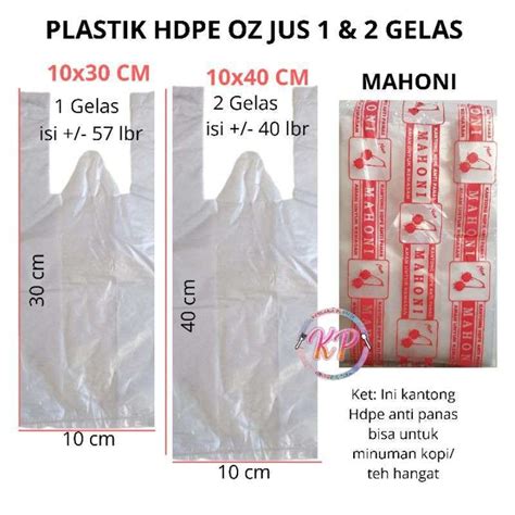 Promo Mahoni Kantong Plastik Hd Gelas Plastik Tenteng Gelas Cup