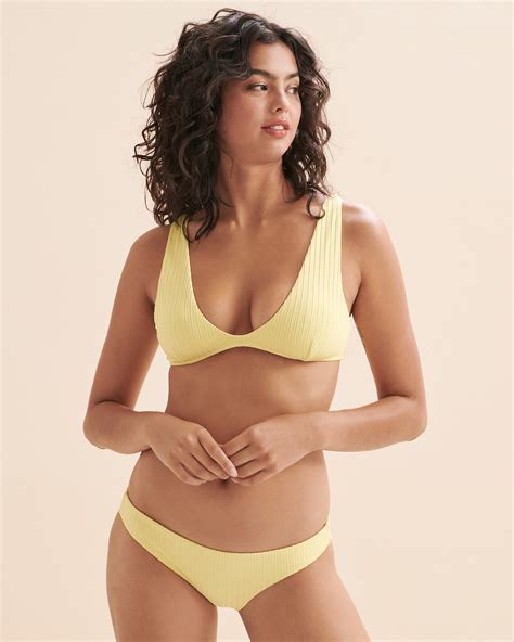 Rip Curl Premium Surf Bralette Bikini Top Bright Yellow Bikini Village