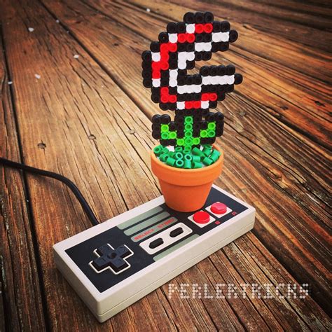 Perler Bead Potted Piranha Plant 8bit Pixelated Classic Etsy