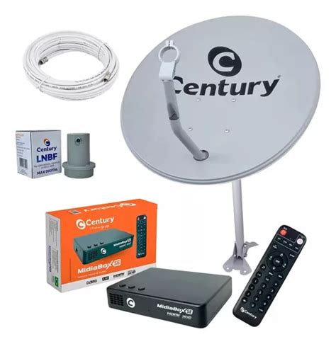 Antena Parab Lica Ku Century Cm Midiabox B Cabo Lnbf G