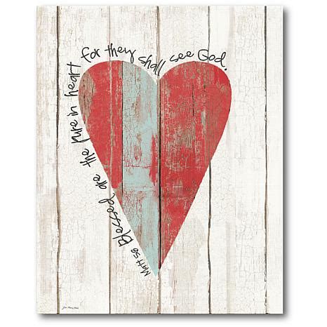 Courtside Market Pure In Heart Canvas Wall Art Hsn