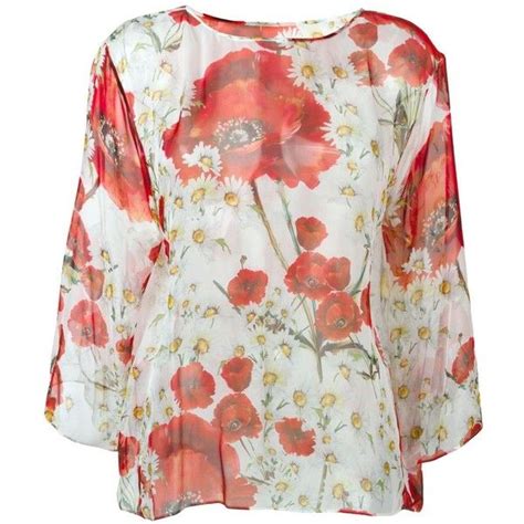 Dolce And Gabbana Daisy And Poppy Print Blouse Clothes Design Long