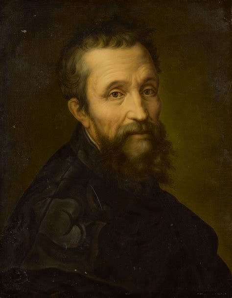 Italian School 18th Century Portrait Of Michelangelo Buonarroti 1475