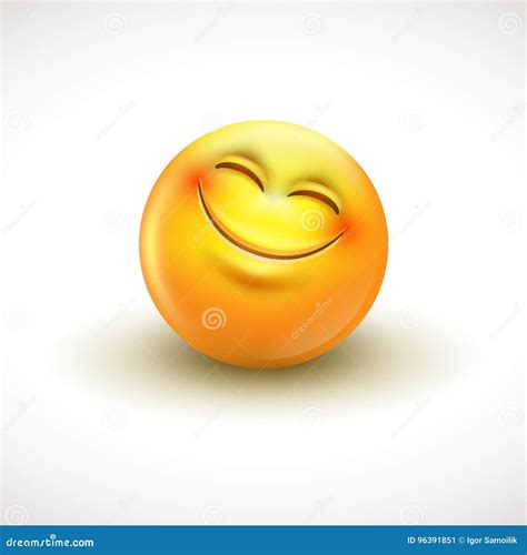 Émoticône De Sourire Mignonne Emoji Smiley Dirigez L illustration