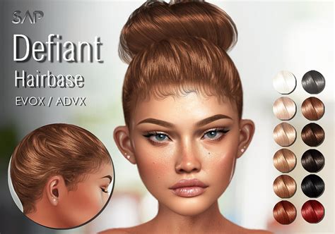 Second Life Marketplace Sap ~ Defiant Hairbase Lel Evox Fatpack