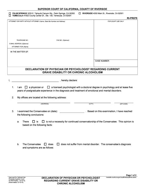 Fillable Online Declaration In Support Of Order Dispensing With Form