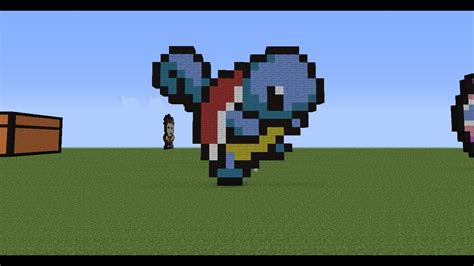 Minecraft Pixel Art Tutorial Squirtle Youtube