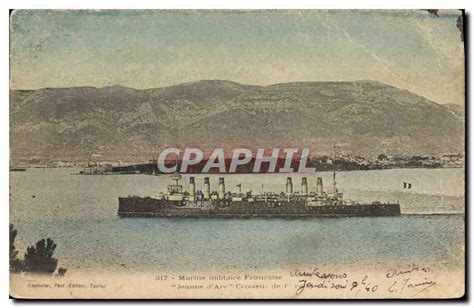 Carte Postale Ancienne Bateau Jeanne D Arc Croiseur De Er Rang