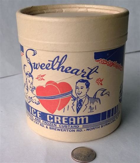 Vintage Sweetheart Ice Cream Container Pint Size Nos Ca Etsy