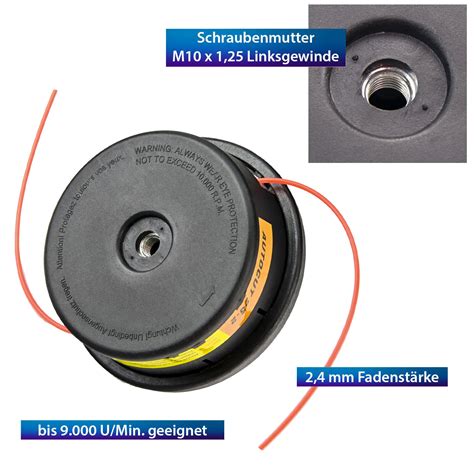 Fadenspule X Doppelfadenkopf F R Motorsense Tippautomatik Fadenkopf