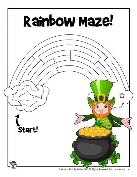 St Patricks Day Mazes Woo Jr Kids Activities