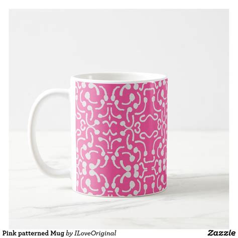 Pink Patterned Mug Pink Coffee Mugs Mugs Mug Designs