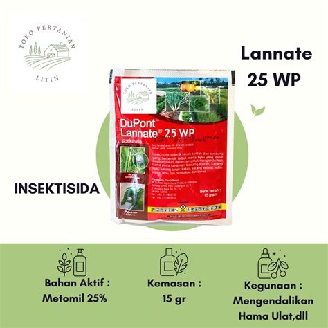 Jual Lannate 25 WP 15 Gr Insektisida Pengendali Hama Ulat Grayak