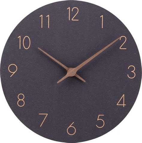 Accshine Horloge Murale En Bois Mdf Sans Tic Tac Silencieux Moderne