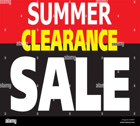 Vector Of Summer Clearance Sale Promotion Label Stock Photo Alamy