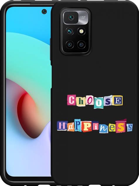 Xiaomi Redmi Hoesje Zwart Choose Happiness Designed By Cazy