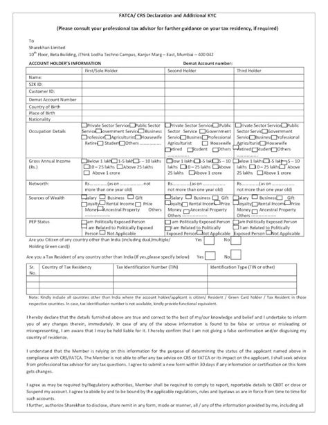 PDF FATCA CRS Declaration And Additional KYC Please PDF FileFATCA