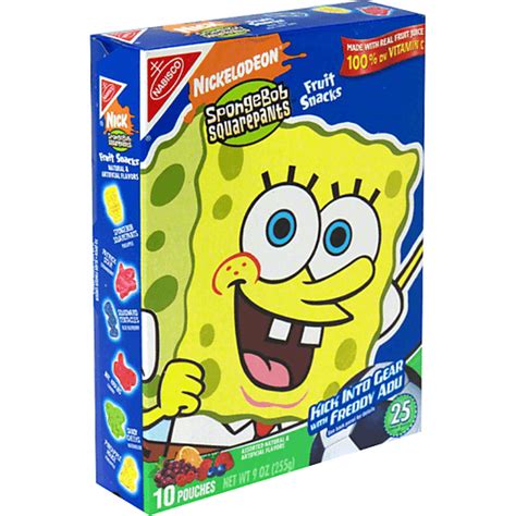 Nabisco Fruit Snacks, SpongeBob SquarePants, Assorted Flavors | Fruit ...