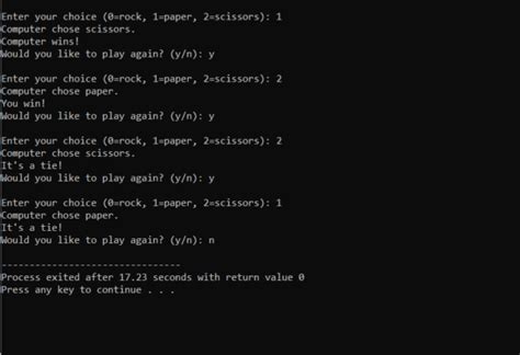 Rock Paper Scissors How To Make Rock Paper Scissors In C