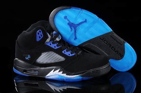 The Lastest Colors Air Jordan 5 Black Blue Shoes [AJ-NHE5011] US8, 8.5, 9, 9.5, 10, 11, 12, 12.5 ...