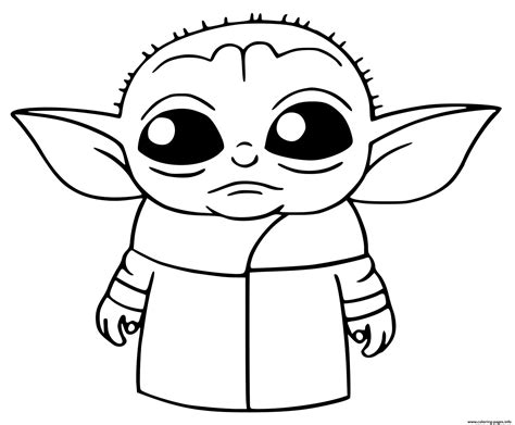 Coloring Pages Yoda Colouring Pages Baby Yoda Master Yoda Coloring