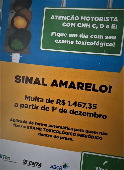 Campanha reforça a obrigatoriedade do exame toxicológico para