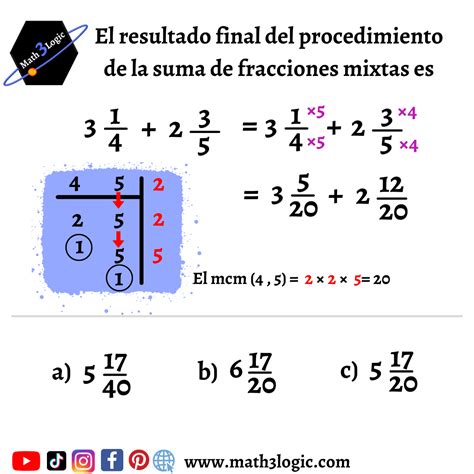 Ejercicios Interactivos Suma Y Resta De Fracciones Con Diferente