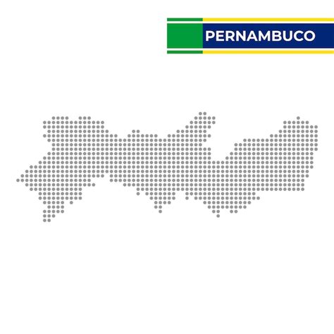 Mapa Punteado Del Estado De Pernambuco En Brasil Vector Premium