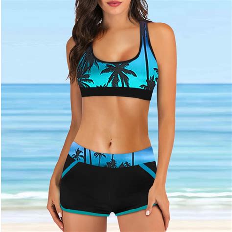 Tponi Swimsuits For Women One Piece Elastic Blue Bikini Clear M Walmart