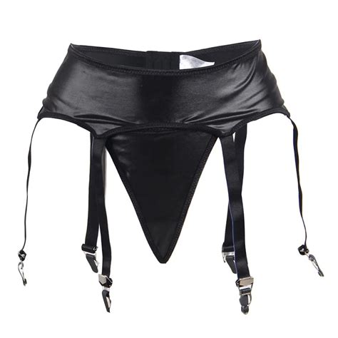 Women Garter Belt For Stocking High Waist Leather Suspender Belt Garter