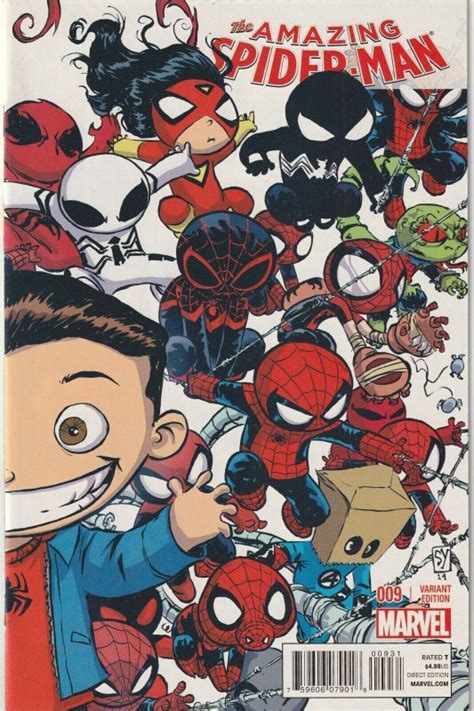 The Amazing Spider Man 9 Skottie Young Variant Cover Nm Marvel 2015