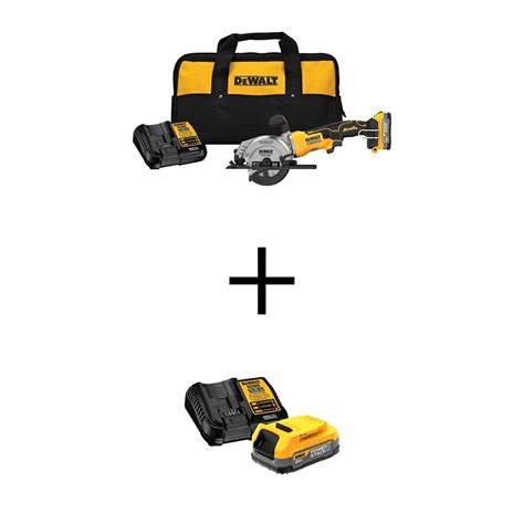 Dewalt Atomic 20 Volt Maximum Lithium Ion Cordless Brushless 4 1 2 In Circular Saw Kit With Two