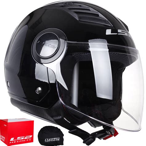 Otwarty Kask Motocyklowy Ls Of Jet Czarny Ak Za Z Z