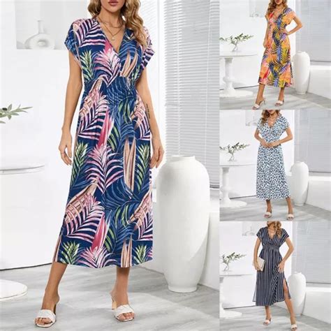 Robe De Plage Femme La Mode Boh Me Avec Imprim Floral Et Style Sans Dos