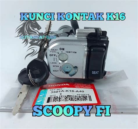 KUNCI KONTAK JOK K16 HONDA SCOOPY F1 TANPA REMOTE KUALITAS ORIGINAL