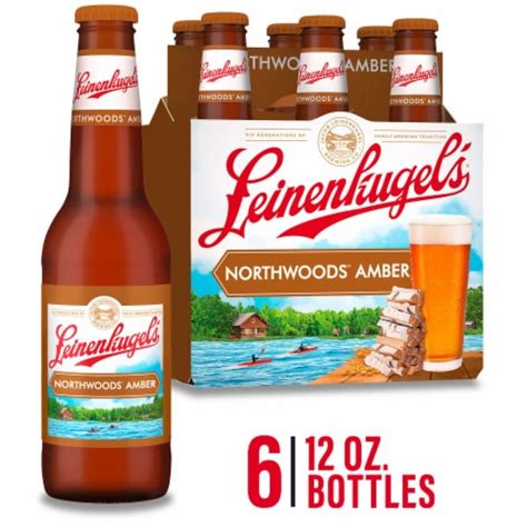 Leinenkugels Northwoods Amber Pale Lager Beer Bottles 6 Bottles 12