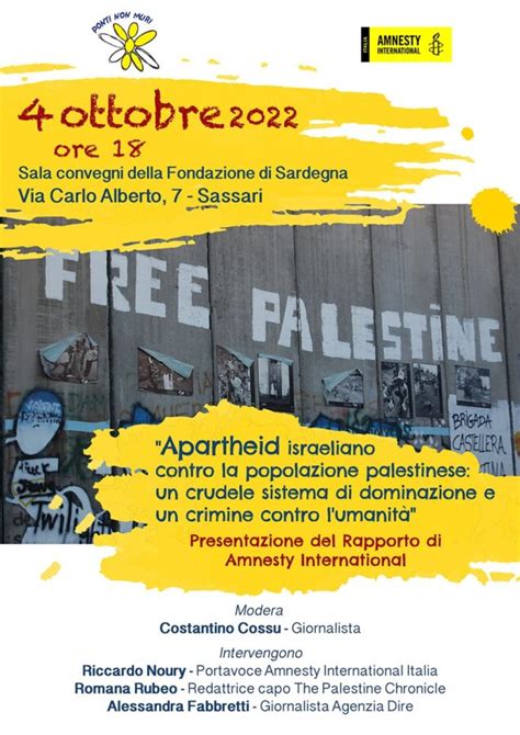 Amnesty International Apartheid Israeliano Contro La Popolazione