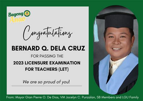 Congratulations To The Newly Passed March 2023 Licensure Examination For Teachers