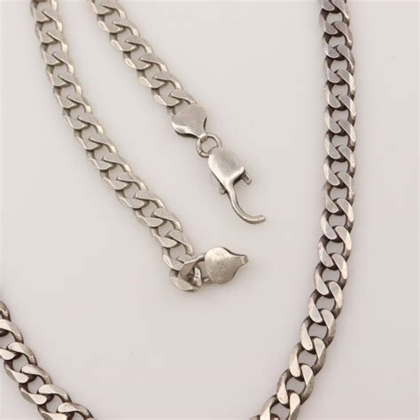Sterling Silver Curb Necklace Property Room