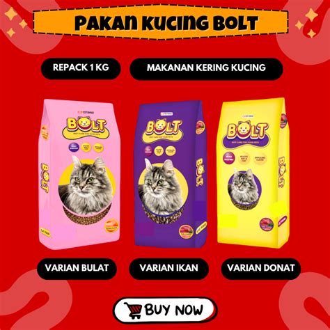 Jual Pakan Kucing Bolt Makanan Kucing Kg Pakan Kucing Kg Termurah