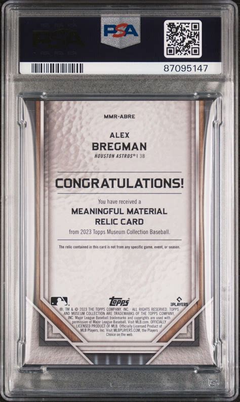 Alex Bregman Topps Museum Mmr Abre Meaningful Material Relic