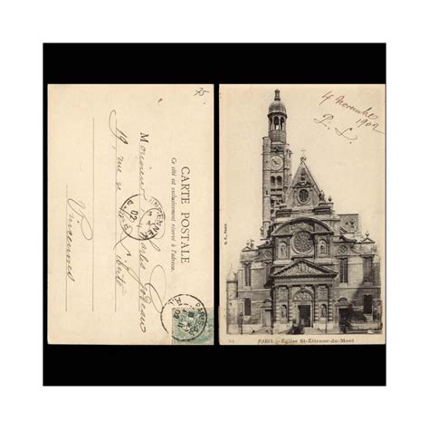 Carte Postale Paris Eglise Saint Etienne Du Mont