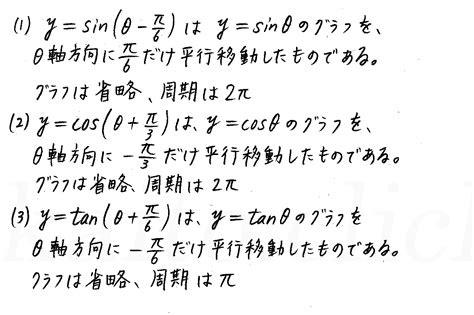 新課程 4プロセス数学Ⅱ P67 3 三角関数のグラフ