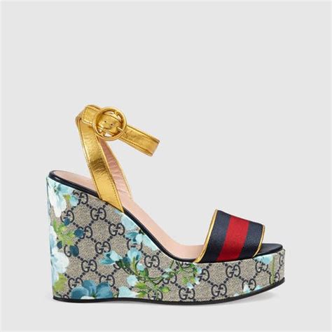 Gucci Sandales à Plateforme Gg Blooms Gucci Sandale Sandales à