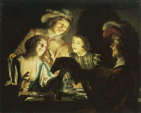 Gerard Van Honthorst Musical Group By Candlelight