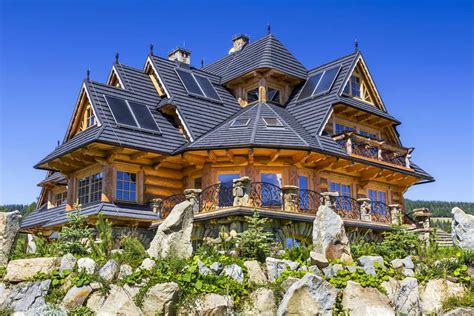 42 Stunning Log Homes And Mansions Photos Home Stratosphere