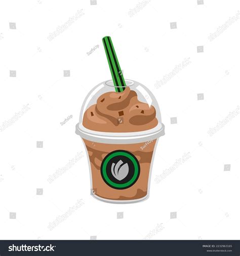 Takeaway Hot Chocolate Straw Cartoon Illustration Stock Vector Royalty Free 2232963165